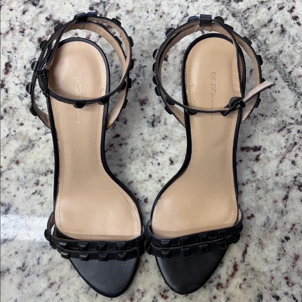 BCBG Black Strappy Sandals